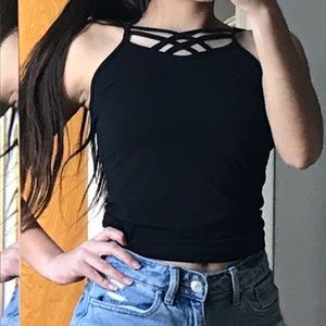 Black tank top